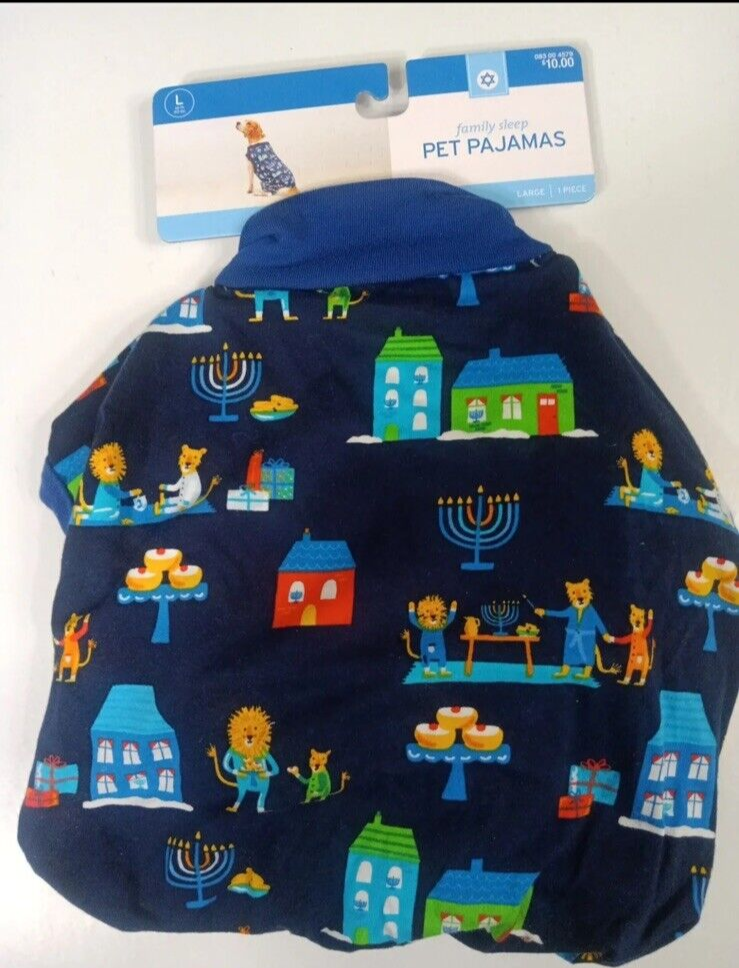 Dog &amp; Cat Blue Check Pajamas - Size Large (41-80 lbs) READ - $6.81