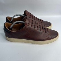 Frye Mens 12 D Astor Low Lace Sneaker Brown Leather Casual Shoe - $98.99