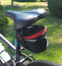 Clutch Bike Saddle Bag Bicycle Bag Storage Cycling Expandable Zippered - £10.26 GBP