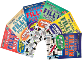 NEW Lot of 6 Penny Press Dell CLASSIC Super Jumbo Fill In Puzzle Books - £12.91 GBP