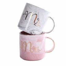 Creative Personality Mug Ceramic Coffee Cup, Marble Texture Couple Simpl... - £25.72 GBP