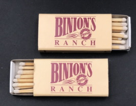 Binion&#39;s Ranch Horseshoe Casino Restaurant Las Vegas NV Matchbook Matchbox - £10.95 GBP