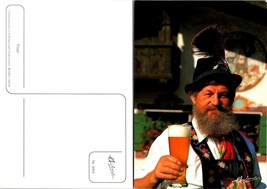 Germany Bavaria Cheers Folk Costume Gentleman in Lederhosen Beer VTG Postcard - £7.57 GBP