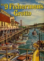 No 9 Fishermen&#39;s Grotto Menu &amp; Recipe Book San Francisco Wharf 1960&#39;s Ca... - $49.51