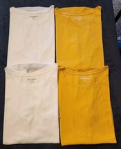 XL (14-16) Old Navy Softest Tee Girls T-shirts 4 Pack White Golden Yello... - $19.34