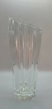 Lenox Waterscape  7 1/2 inch Leaded Crystal Flower Vase Slanted Rim New W/ Tags - £17.96 GBP