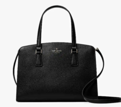 New Kate Spade Perry Medium Satchel Saffiano Leather Black with Dust bag - £106.30 GBP