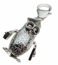 British Sterling Silver Wise Teacher Owl Clip On Charm by Welded Bliss. - $20.64