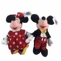 2000 Disneyland 45th Anniversary Mickey And Minnie Bean Bag Plush Disney New - $27.80