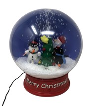 Gemmy Musical Blowing Snow Musical Globe Santa  Snowman Penguin Christmas 13&quot; - £197.37 GBP