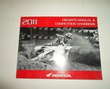 2011 Honda CRF250R Proprietari Manuale Competizione Fabbrica OEM Libro 1... - £63.92 GBP