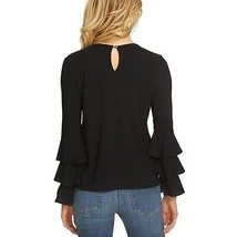 NWT Womens Size XS Cece by Cynthia Steffe Black Tiered Bell Sleeve Top - £21.48 GBP