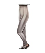 Women&#39;s Silver Metallic Leggings Size Adult L/XL 1 Pair Up to Size 16 Co... - $11.95