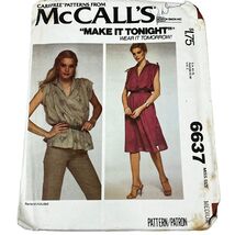 Vintage McCall&#39;s Sewing Pattern 6637 Misses&#39; Top &amp; Dress Size Medium - €4,94 EUR