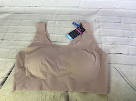 Bali Seamless Beige Taupe Seamless Lined Bra Bralette Removable Pads Womens XL - £16.61 GBP