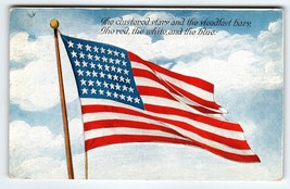 Patriotic US Flag Postcard Vintage Stars and Stripes Gibson 1917 Red White Blue - £15.30 GBP