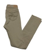 Abercrombie Kids Girls Jeans Sz 14 Tan Skinny Jeggings Pants Stretch Khaki - $27.27