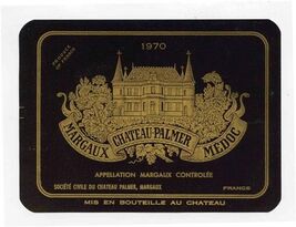 Chateau Palmer 1970 Margaux Medoc Wine Label - $14.85