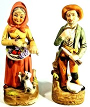 Vintage Homco Old Man/old Lady With Fruits And Animals - £23.22 GBP