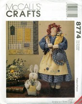 McCalls 8774 Country Garden DOLL Wall Quilt Bunny Home Decor Pattern UNCUT FF - £13.47 GBP