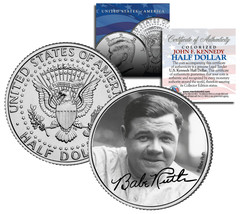 Babe Ruth &quot;Portrait&quot; JFK Kennedy Half Dollar US Coin *Officially Licensed* - £6.88 GBP