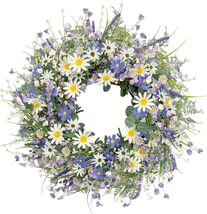 Versatile 22-Inch Floral Wreath for Indoors and Outdoors - Handmade Beauty - $72.22