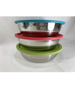 Messy Mutts XL SS Spill Proof 6 Cup Bowls-3 Bowls/3 Colorful Lids - €21,34 EUR