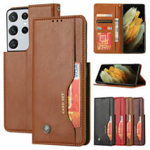 For Samsung Galaxy S21 Plus/Ultra Retro Flip Leather Case Magnetic Wallet Cover - £45.99 GBP