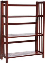 Casual Home 3-Shelf Folding Stackable Bookcase (27.5&quot; Wide)-Walnut - $101.92