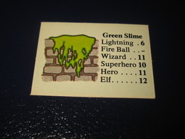 1980 TSR D&amp;D: Dungeon Board Game Piece: Monster 5th Level - Green Slime - $1.00
