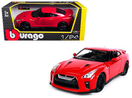 2017 Nissan GT-R R35 Red 1/24 Diecast Car Model BBurago - $38.08