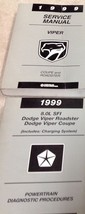 1999 Dodge Viper Coupe Roadster Service Shop Manual Set W Powertrain Diagnostic - $75.71