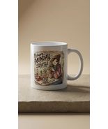 Happy Monday Coffee Mug  Cozy Illustration & Positive Vibes - $12.95
