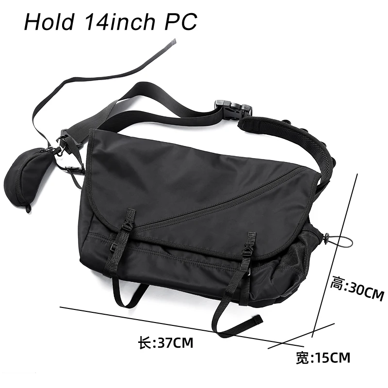 Men s shoulder crossbody bag waterproof large capacity light weight sport casual travel thumb200