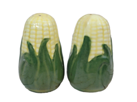 Vintage Shawnee Pottery Corn King Tall Salt and Pepper Shakers One Cork ... - $9.36