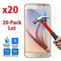 20X Wholesale Lot Tempered Glass Screen Protector For Samsung Galaxy S6 - £25.57 GBP