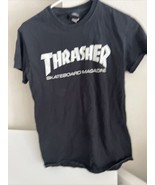 Thrasher T-Shirt Adult Small Skateboard Magazine Graphic Black Short Sleeve - £11.67 GBP