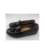 Cole Haan Mens 8D Pinch Tasseled Loafers Shoes Burgundy Leather Slip On ... - $38.70 CAD