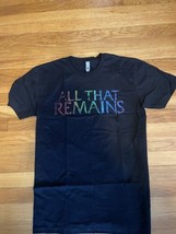 All That Remains Mens Shirt Size M Rainbow Logo Black Killswitch Engage  - $34.60