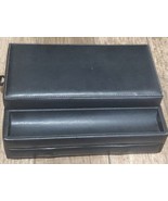 Soft Cash Drawer Jewelry Box Black Faux Leather - £15.63 GBP