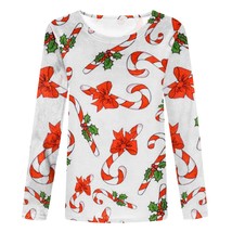 Warm Santa Claus Pullover Women Blouses Snowflakes Print Shirt Autumn And Winter - £39.40 GBP