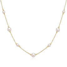 European and American 925 sterling silver multiple big and small pearls gold ver - £24.91 GBP