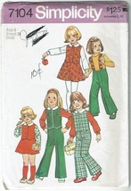 VINTAGE UNCUT Sewing Pattern Simplicity 7104 Pants Skirt Suspender Size 5 - £4.36 GBP