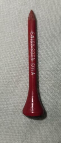 Vintage Enjoy Coca Cola Wood Golf Tee Red Coke - $4.99