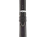 Morellato Rodius Calf Leather Watch Strap - Black - 18mm - Chrome-plated... - £18.30 GBP
