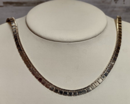 Vintage Square Link Long Gold Tone Chain Necklace Costume Jewelry Korea 29.75&quot; - £11.01 GBP