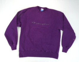 Vintage Champion Sweatshirt Mens Large Crewneck Pullover Script Logo USA Made - $27.50