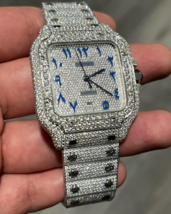 Fully Iced Out Moissanite Diamond Wrist Watch Automatic Watch 41mm - £757.75 GBP