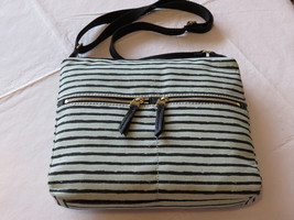 Fossil  ZB5737784 Erin Print xbody Mint Crossbody Top Zip purse striped NWT^^ - £41.39 GBP