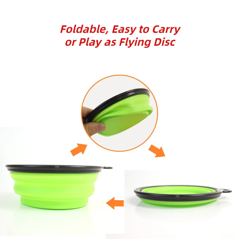 House Home 1000ml Large Collapsible Dog Pet Folding Silicone Al Outdoor Travel P - $25.00